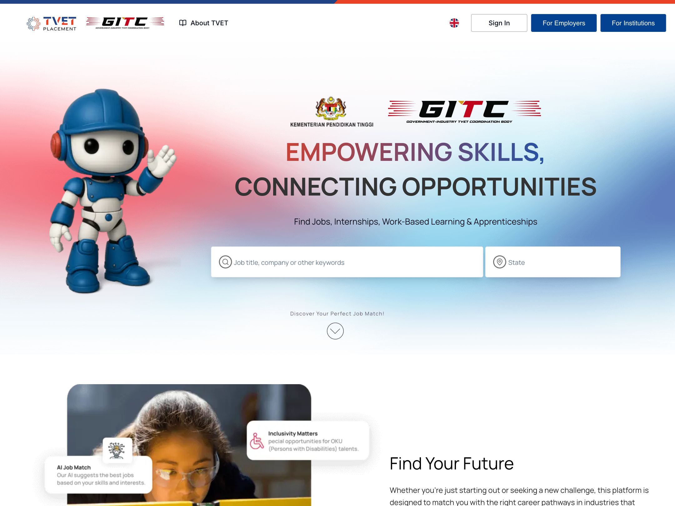 GITC TVET Placement portal